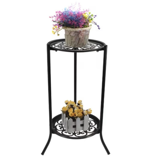 Iron flower pot rack tall - rack,