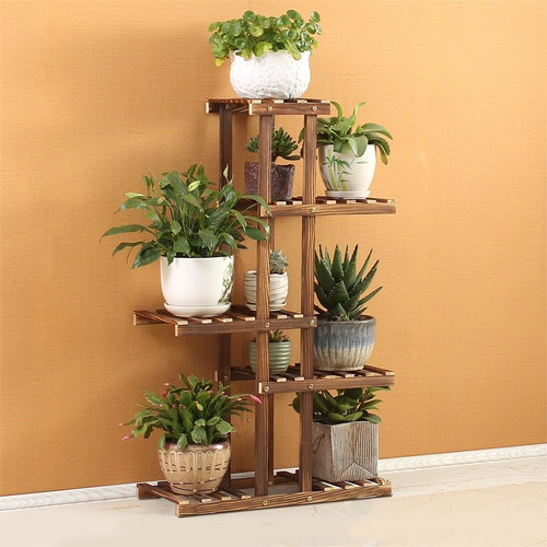 Tier wooden plant stand rack - tier,