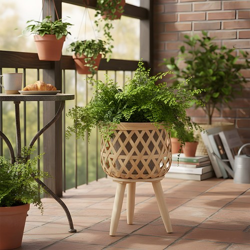 Flower stand rattan - stand,