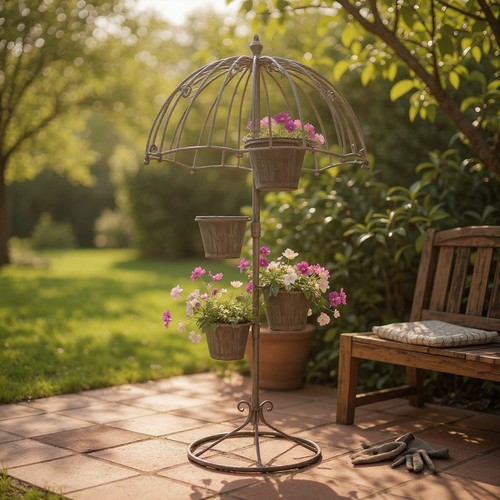Metal plant pot stand holder - metal,