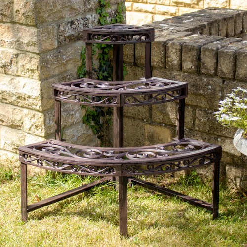 Cast iron corner plant stand - corner,