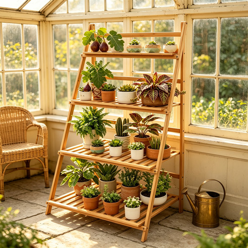 Tier bamboo ladder - 4,