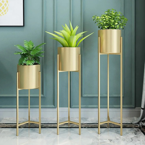 Tall modern gold metal - gold, plant