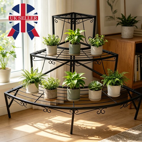 Tiered iron plant stand - iron,