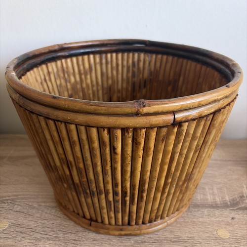 Vintage bamboo large - plant, pot