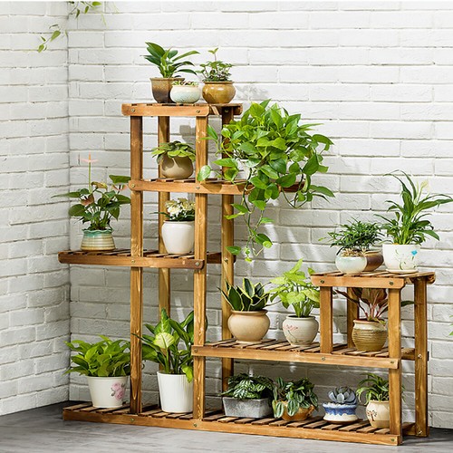 Wooden plant flower pot - plant,