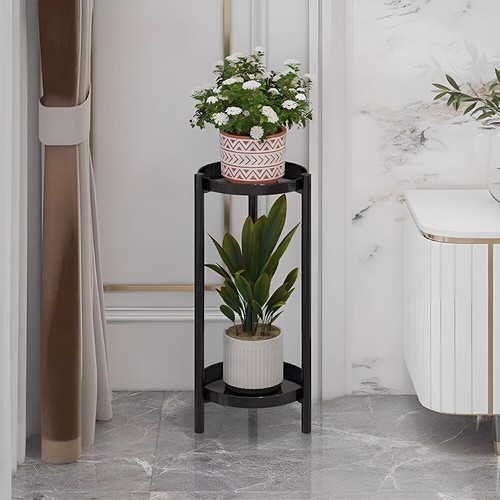 Metal tray plant stand - metal,