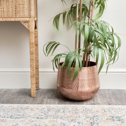 Large round copper patterned - large,