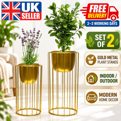 Set gold plant pots with - set,
