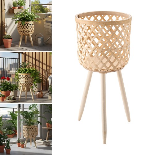 Rattan plant stand bamboo - plant,