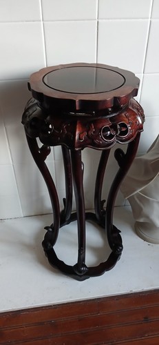 Large rosewood carved plant - large,