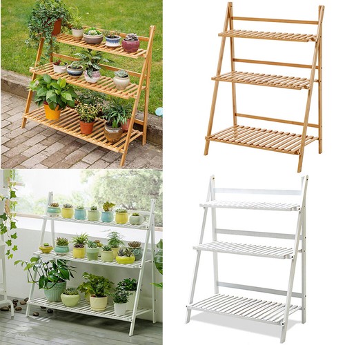 Tier outdoor wooden flower - 3-tier,
