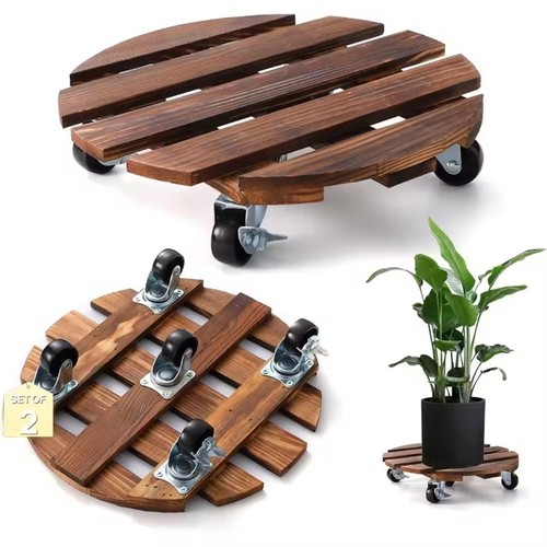 2pcs wood plant - 2pcs, w/