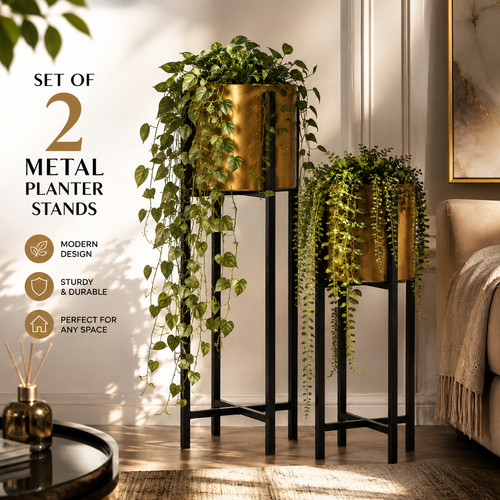Set gold metal - metal, pots